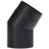 Kolano kominowe 150 mm 33° szlifowane – stal 2 mm, czarne, premium SENOTHERM