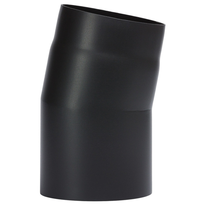 Kolano kominowe 130 mm 11° szlifowane – stal 2 mm, czarne, premium SENOTHERM