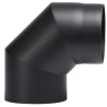 Kolano kominowe 130 mm 90° szlifowane z rewizją krótkie – 3 segmenty, stal 2 mm