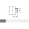 Zaślepka kominowa kielichowa 200 mm z rączką – stal 2 mm czarna | ZT 200-CZ2-K