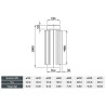Radiator kominkowy rura żebrowana 130 mm 1 m – żebra 3 cm – stal 2 mm czarna Senotherm | RPZ 130/1000