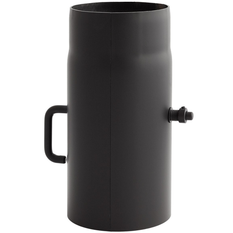 Szyber kominowy 180 mm z krótką rączką – model SZK 180 CZ2, czarny mat