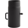 Szyber kominowy 180 mm z krótką rączką – model SZK 180 CZ2, czarny mat