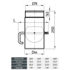 Szyber kominowy 180 mm z krótką rączką – SZK 180 CZ2 | Stal DC01, Senotherm