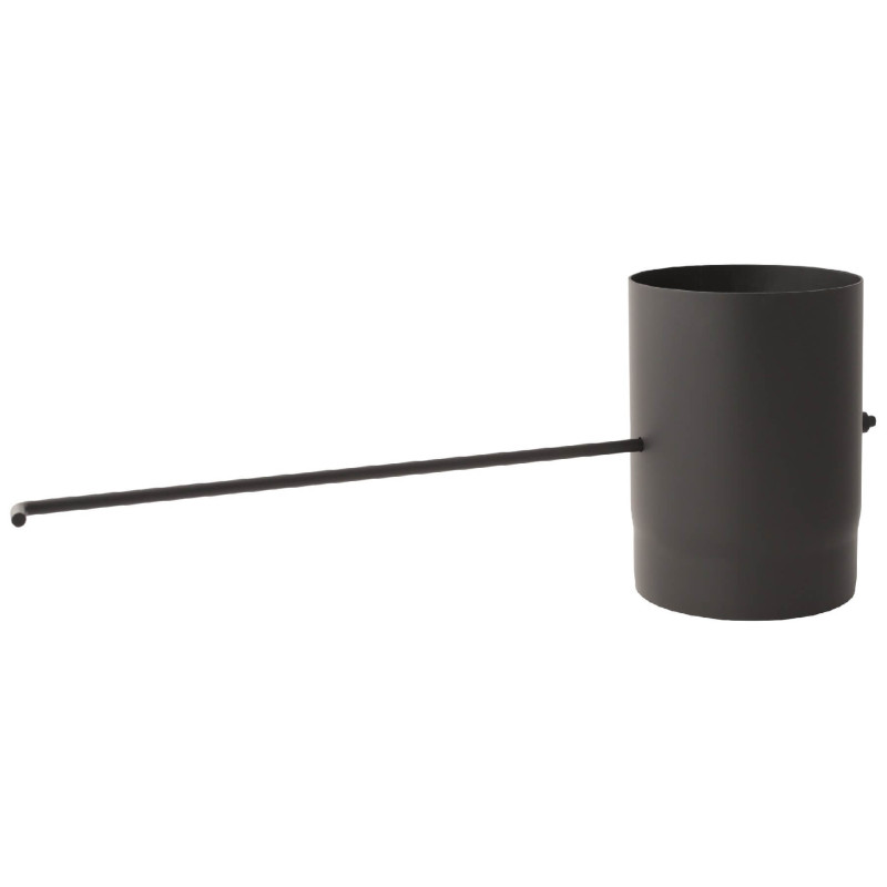 szyber kominowy 120 mm długa rączka czarny mat