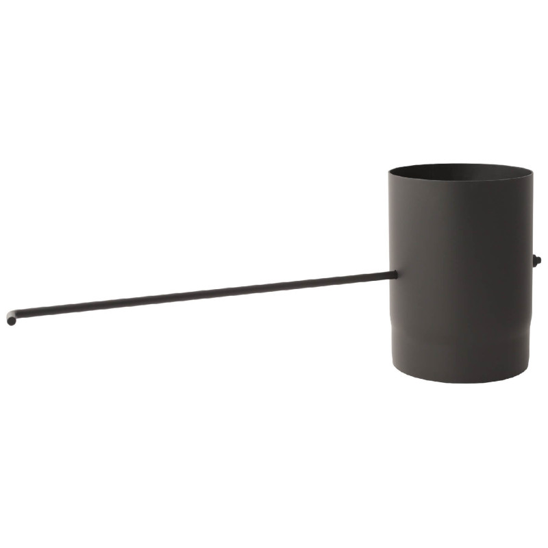 szyber kominowy 130 mm długa rączka czarny mat