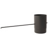 szyber kominowy 130 mm długa rączka czarny mat