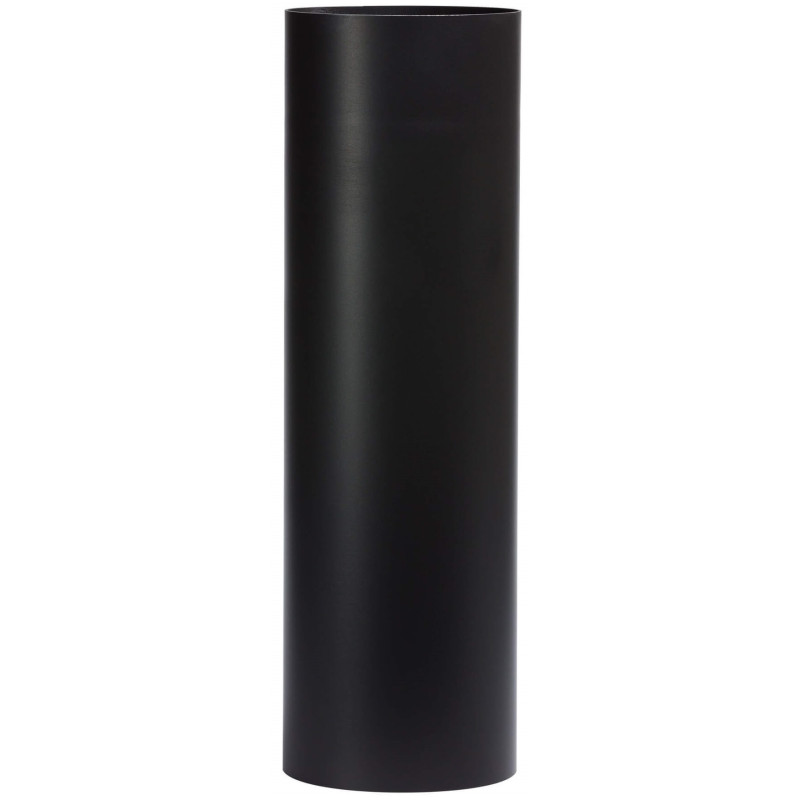 Rura prosta Ø130 mm 0,5 m z pierścieniem antykondensacyjnym – czarna stal 2 mm DC01