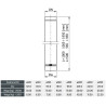 Rura teleskopowa 160 mm RT…/2×1000-CZ2 | Kominki, Piece na drewno | Wewnętrzna