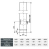 Rura prosta 180 mm RPrs/ZA | Rewizja, Szyber, Antykondensacja | Czarny mat Senotherm | Kominek / Piec
