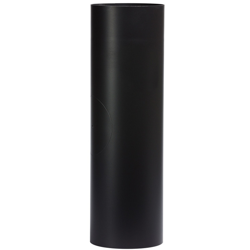 Rura prosta 150 mm RPr/ZA 500 mm z rewizją i pierścieniem antykondensacyjnym, farba Senotherm czarny mat, odporność 600°C