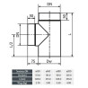 Trójnik kominowy 90° fi 150 | SPKA stal 1.4828 2 mm