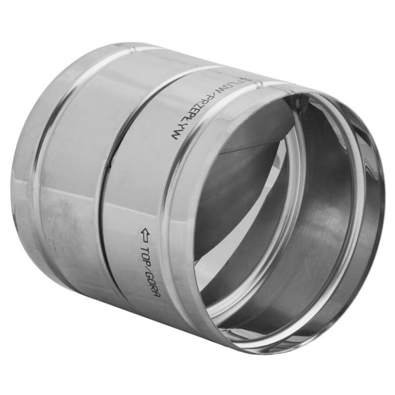Zawór zwrotny jednokierunkowy Ø110 mm stal nierdzewna 1.4301 do wentylacji i DGP