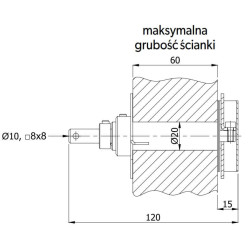 Pokrętło szybra LIGHT białe RAL 9003 – 120 mm | blokada położeń, natynkowe, regulacja przepustnicy