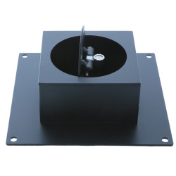Kwadratowe pokrętło szybra SZKZ-REG-KW-ML-CZ – czarne RAL 9005, natynkowe, czoło 165x165 mm