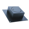 Kwadratowe pokrętło szybra SZKZ-REG-KW-ML-CZ – czarne RAL 9005, natynkowe, czoło 165x165 mm,