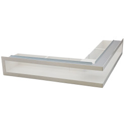 Kratka kominkowa Ventlab V-OPEN 700x500x70 biała chrom z ramką