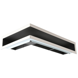 Kratka kominkowa Ventlab V-OPEN 500x700x70 czarna chrom z ramką
