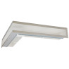 Kratka kominkowa Ventlab V-OPEN 500x700x100 biała chrom z ramką