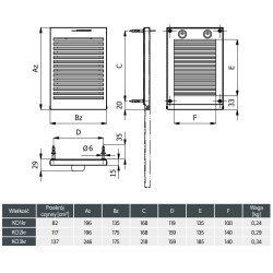 Kratka kominowa KO2kr grafit/antracyt RAL 7024 – otwierana kratka wentylacyjna 1.4301