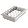 Kratka osłonowa kominowa K1kr INOX 135x195 mm z ramką montażową