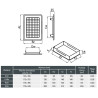 Kratka kominowa K2kr czarna RAL 9005 175×195 mm z ramką montażową