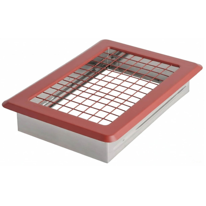 Kratka osłonowa kominowa K2kr czerwona / ceglasty RAL 8004 175x195 mm