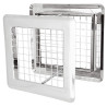 Kratka kominowa K14KS-CH Inox – podwójne czoła z montażem sprężynowym 175x175 mm
