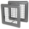 Kratka kominowa K14KS-ml-gr GRAFIT / ANTRACYT – podwójne czoła z montażem sprężynowym 175x175 mm