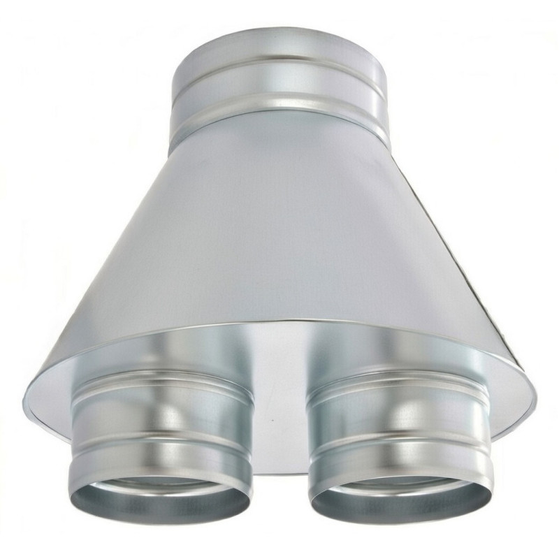 Skrzynka rozdzielcza SRDS150/2×150 OC – wlot 150, 2 wyloty 150 spiro