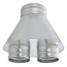 Skrzynka rozdzielcza SRDS150/2×150 OC – wlot 150, 2 wyloty 150 spiro