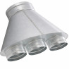 Skrzynka rozdzielcza SRDS150/3×100 OC – wlot 150, 3 wyloty 100 spiro
