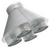 Skrzynka rozdzielcza SRDS200/4×125 OC – wlot 200, 4 wyloty 125 spiro