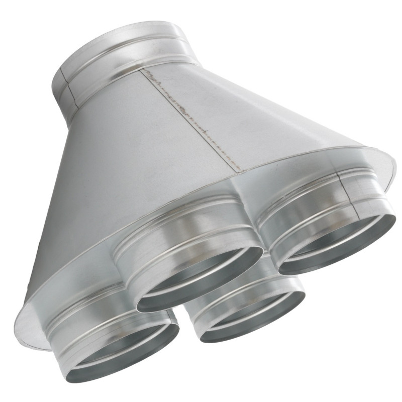 Skrzynka rozdzielcza SRDS250/4×110 OC – wlot 250, 4 wyloty 110 spiro