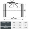 Przepustnica PJSS125/3-OC Ø125 mm | Jednopłaszczyznowa | Uszczelniona silikonem do 150 °C