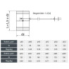 Przepustnica PJSS250/C-OC Ø250 mm | Z cięgnem | Uszczelka silikonowa 150 °C