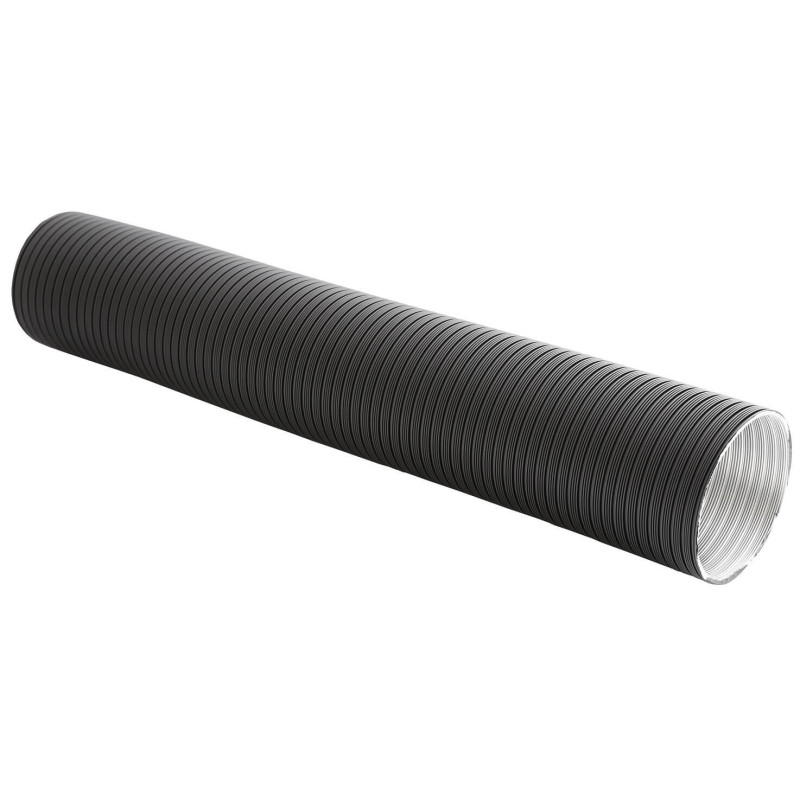 Czarna rura elastyczna SPIRO STALFLEX 50/56 mm, 1,5 m – aluminiowa, malowana proszkowo, wentylacja, okap