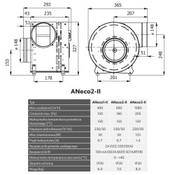 Aparat Nawiewny ANeco2-II Darco | 690 m3/h | Cichy i Energooszczędny