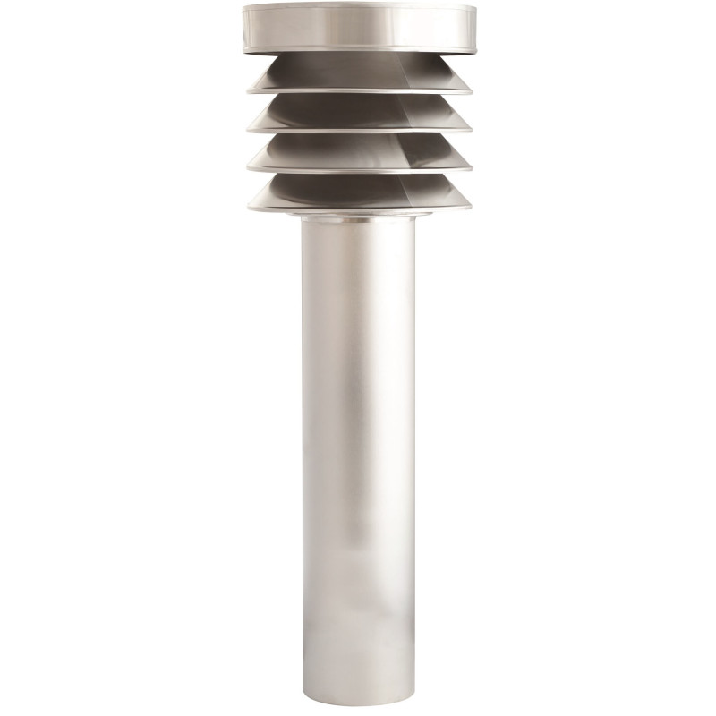 Czerpnia powietrza Gruntowego Wymiennika Ciepła GWC ze stali nierdzewnej szlifowanej, średnica 160mm, model 4N.