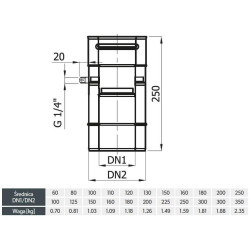 Miska pionowa MSPD060/100-KSP-III-X4-ML.B – system koncentryczny dwufunkcyjny 0,25 m