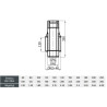 Rura prosta spalinowo-powietrzna RP060/100-DB-KSP-X4-ML-CZ – system koncentryczny dwufunkcyjny 33 cm czarna