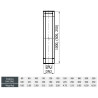 Rura koncentryczna spalinowo-powietrzna RPD080/125/0,25-KSP-X4 – system dwufunkcyjny Inox 1.4301