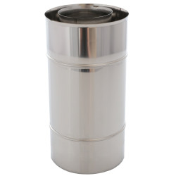 Rura koncentryczna 100/150 inox 1m do pelletu system dwufunkcyjny