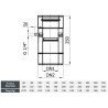 Miska pionowa 80/125 czarna MSPD080/125-KSP-III-X4-ML.CZ