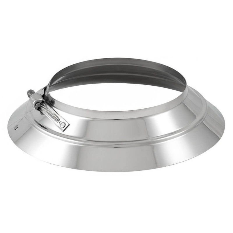 Trwały kołnierz przeciwdeszczowy KPD 220 mm do wentylacji i kominów stal nierdzewna 1.4301 chrom