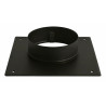 Czarna płyta kominowa/dachowa z króćcem Ø125 mm stal nierdzewna AISI 304 (1.4301)
