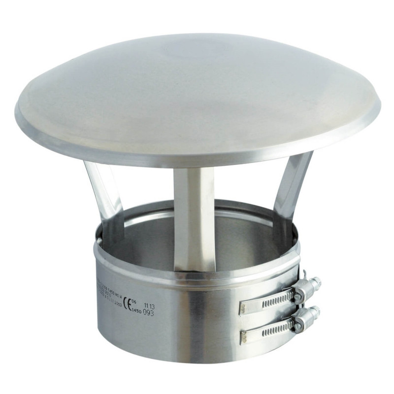Daszek kominowy kwasoodporny Ø140 mm DN140 stal 1.4404 grubość 0,6 mm średnica 290 mm wysokość 180 mm max 450°C
