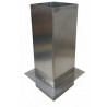 Przedłużenie komina stal kwasoodporna 1.4404 grubość 2 mm wymiar 140x140 mm długość 500 mm płyta montażowa z 4 otworami