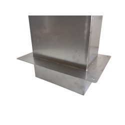 Przedłużenie komina 140x270 mm z płytą | stal 1.4404 | 2 mm | długość 500 mm