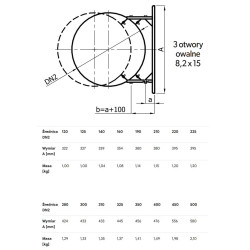 Obejma Mocująca Kominowa OMD-II Ø550 mm | Regulowana 50–150 mm
